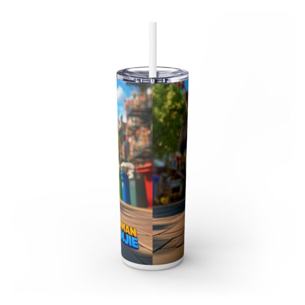 Cute Dog Skinny Tumbler with Straw, Personalized Gift for Pet Lovers, Travel Mug, Hydration Flask for Kids, Birthday Party Favor - Image 3