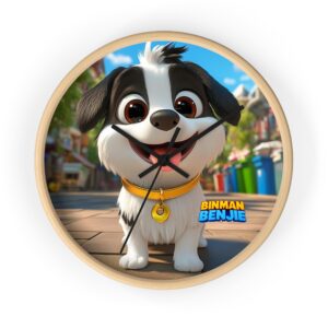 Cute Dog Wall Clock - Adorable Pet Decor for Animal Lovers, Children's Room, Gift for Dog Lovers, Home Wall Art, Unique Gift Idea