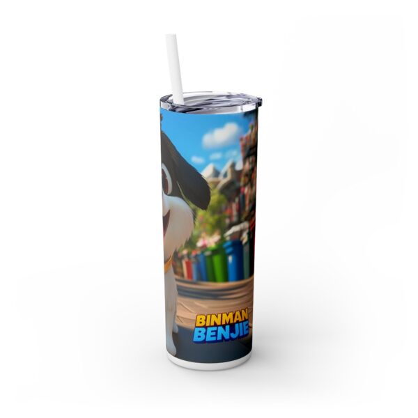 Cute Dog Skinny Tumbler with Straw, Personalized Gift for Pet Lovers, Travel Mug, Hydration Flask for Kids, Birthday Party Favor - Image 4